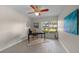 Cozy office space with natural light and wood floors, perfect for a home office at 2618 Crestfield Dr, Valrico, FL 33596