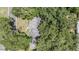 Overhead view of home's driveway and surrounding trees at 515 Hibiscus Dr, Temple Terrace, FL 33617