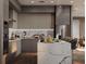Modern kitchen with marble island, stainless steel appliances, and ample cabinetry at 5223 29Th S Ave, St Petersburg, FL 33707