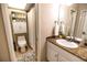 Clean bathroom with shower stall, vanity, and tile flooring at 6504 Abaco Dr # 101, Apollo Beach, FL 33572