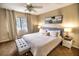 Main bedroom with large closet and neutral decor at 6504 Abaco Dr # 101, Apollo Beach, FL 33572