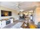 Open living area with a view into the kitchen and dining area at 6504 Abaco Dr # 101, Apollo Beach, FL 33572