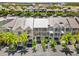 Aerial view of waterfront townhomes with parking at 549 Bahia Beach Blvd, Ruskin, FL 33570