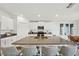 Modern kitchen with granite island and stainless steel appliances at 13265 Great Plains Dr, Riverview, FL 33579
