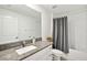 Bathroom with single vanity and shower/tub at 13265 Great Plains Dr, Riverview, FL 33579