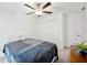 Spacious bedroom with ceiling fan and carpet at 13265 Great Plains Dr, Riverview, FL 33579