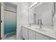 Clean bathroom with double sink vanity and shower at 212 Excalibur Ct, Brandon, FL 33511