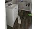 Bathroom with white vanity and a shower/tub combo at 4375 Lindsey Loop, Dover, FL 33527