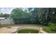 Overgrown, damaged pool in the backyard at 4375 Lindsey Loop, Dover, FL 33527