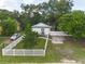 Aerial view of a charming house with a fenced yard at 4622 Paloverde Dr, New Port Richey, FL 34652
