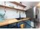 Modern kitchen with a double sink and butcher block countertops at 4622 Paloverde Dr, New Port Richey, FL 34652