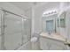 Clean bathroom with a shower/tub combo and vanity at 633 Tremont Greens Ln # 16, Sun City Center, FL 33573