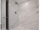 Large walk-in shower with marble tile and modern fixtures at 4141 Bayshore Blvd # 1003, Tampa, FL 33611