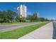 Community exterior featuring waterfront location and lush landscaping at 4141 Bayshore Blvd # 1003, Tampa, FL 33611