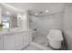 Modern bathroom with a freestanding tub and marble tile at 4141 Bayshore Blvd # 1003, Tampa, FL 33611