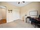 Bright home office features built-in shelving and comfortable workspace at 36431 Florrie Mae Ln, Dade City, FL 33523