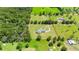 Aerial view of a house with a large green lawn and surrounding trees at 36431 Florrie Mae Ln, Dade City, FL 33523