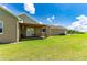 Home's back exterior showcasing the patio and yard at 36431 Florrie Mae Ln, Dade City, FL 33523