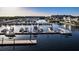 Luxury marina with many boats docked, offering waterfront living at 1117 Seagrape Dr, Ruskin, FL 33570