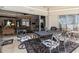 Outdoor patio with seating area and view into living room at 9336 Melody Cir, Port Charlotte, FL 33981