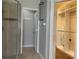 Bathroom with walk-in shower, linen closet, and large walk-in closet at 10308 Holland Rd, Riverview, FL 33578