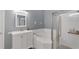 Bathroom boasting a shower, garden tub, and vanity at 7830 Mariners Harbour Dr, Wesley Chapel, FL 33545