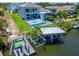 Luxury waterfront home with private dock and pool at 517 Treviso Dr, Apollo Beach, FL 33572