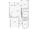 Floor plan showing a 2-bedroom, 2-bathroom house with a garage and covered patio at 519 Treviso Dr, Apollo Beach, FL 33572