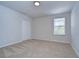 Simple bedroom with neutral walls, carpet flooring, and a window at 20131 Nob Oak Ave, Tampa, FL 33647