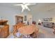 View of dining area, living room, and kitchen at 812 Mccallister Ave, Sun City Center, FL 33573