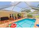 Enjoy this screened-in pool and patio with plenty of space for entertaining at 4504 Horseshoe Pick Ln, Valrico, FL 33594