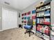 Organized home office with built-in shelving and desk at 17206 White Mangrove Dr, Wimauma, FL 33598
