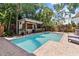 Outdoor oasis with a pool and a charming bar at 2010 W Dekle Ave, Tampa, FL 33606