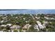 Aerial view highlighting the home's location near the water at 2010 W Dekle Ave, Tampa, FL 33606