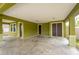 Spacious interior of the attached garage, providing convenient parking and storage at 7110 N Taliaferro Ave, Tampa, FL 33604