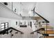Stylish staircase offering an open view of the main living area at 5341 Lake Pearl Ct, Tampa, FL 33625