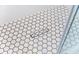 Modern shower floor with hexagonal tile and linear drain at 5341 Lake Pearl Ct, Tampa, FL 33625