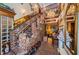 Brick staircase, detailed woodwork, and unique decor in this home's entryway at 2271 Keystone Rd, Tarpon Springs, FL 34688