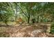 Old brick fireplace in a wooded backyard setting at 2271 Keystone Rd, Tarpon Springs, FL 34688