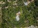 Aerial view of house nestled in a wooded area at 2271 Keystone Rd, Tarpon Springs, FL 34688