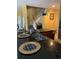 Kitchen with island and view of staircase at 32502 Summerglade Dr, Wesley Chapel, FL 33545