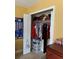 Spacious closet with double doors and ample shelf and rod space at 32502 Summerglade Dr, Wesley Chapel, FL 33545