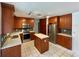 Spacious kitchen with island and stainless steel appliances at 4031 Quail Briar Dr, Valrico, FL 33596