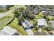 Aerial view of a single-Gathering home and surrounding neighborhood at 37700 Neukom Ave, Zephyrhills, FL 33541