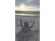 Sandy beach with a whimsical sand snowman at 15953 Cobble Mill Dr, Wimauma, FL 33598