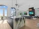 Modern kitchen with large island and ocean views at 780 Eldorado Ave, Clearwater, FL 33767