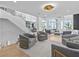 Elegant sitting area with gray armchairs and ocean view at 780 Eldorado Ave, Clearwater, FL 33767
