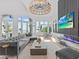 Open living space with sectional sofa, large windows, and ocean views at 780 Eldorado Ave, Clearwater, FL 33767