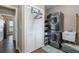 Convenient laundry room with stackable washer and dryer at 8602 State Road 674, Wimauma, FL 33598