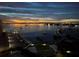 Night view of waterfront with city lights at 100 Bluff View Dr # 404A, Belleair Bluffs, FL 33770